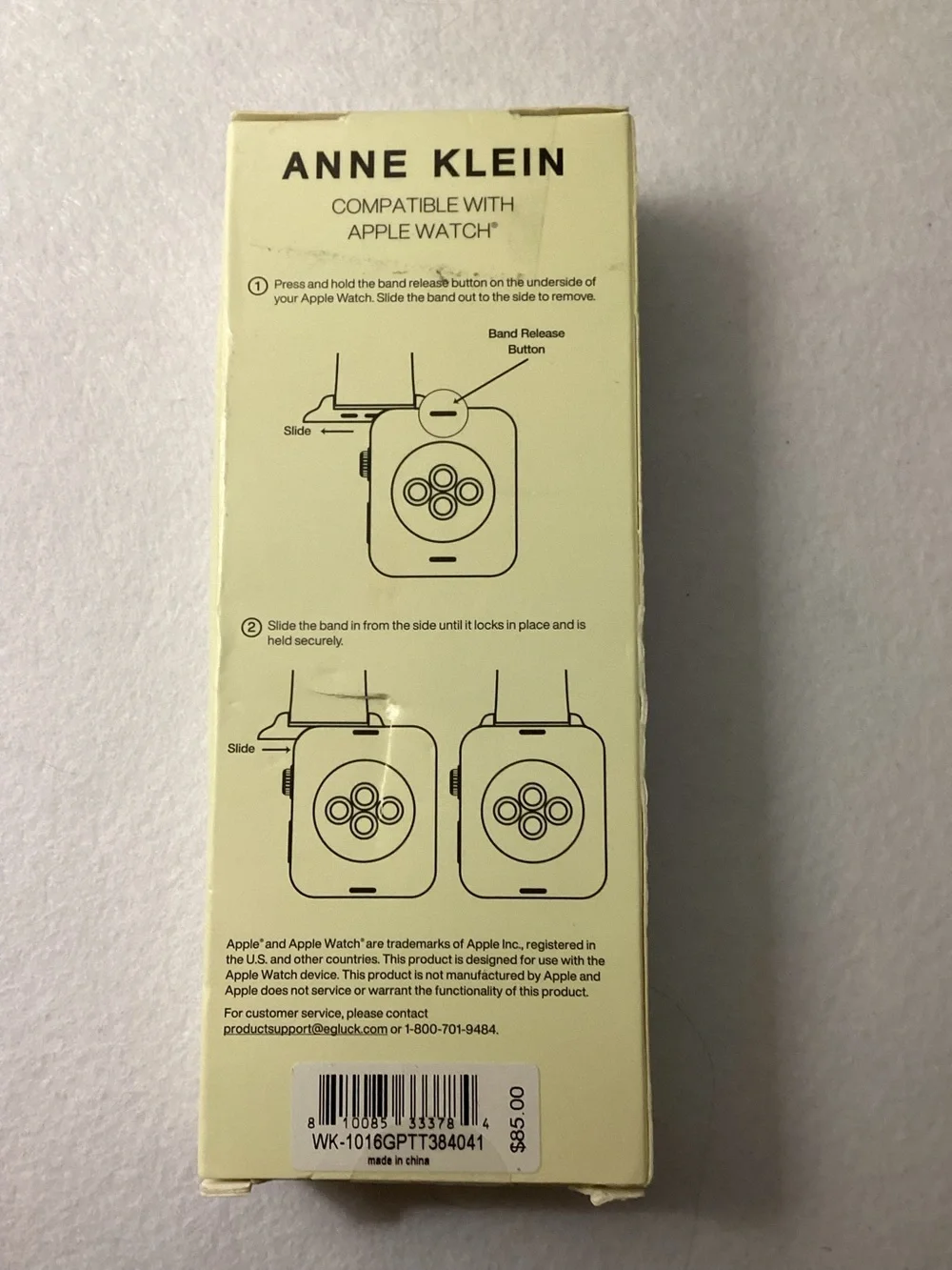 Anne Klein Two-Tone Alloy Metal Chain Link Bracelet for Apple Watch 38/40/41mm